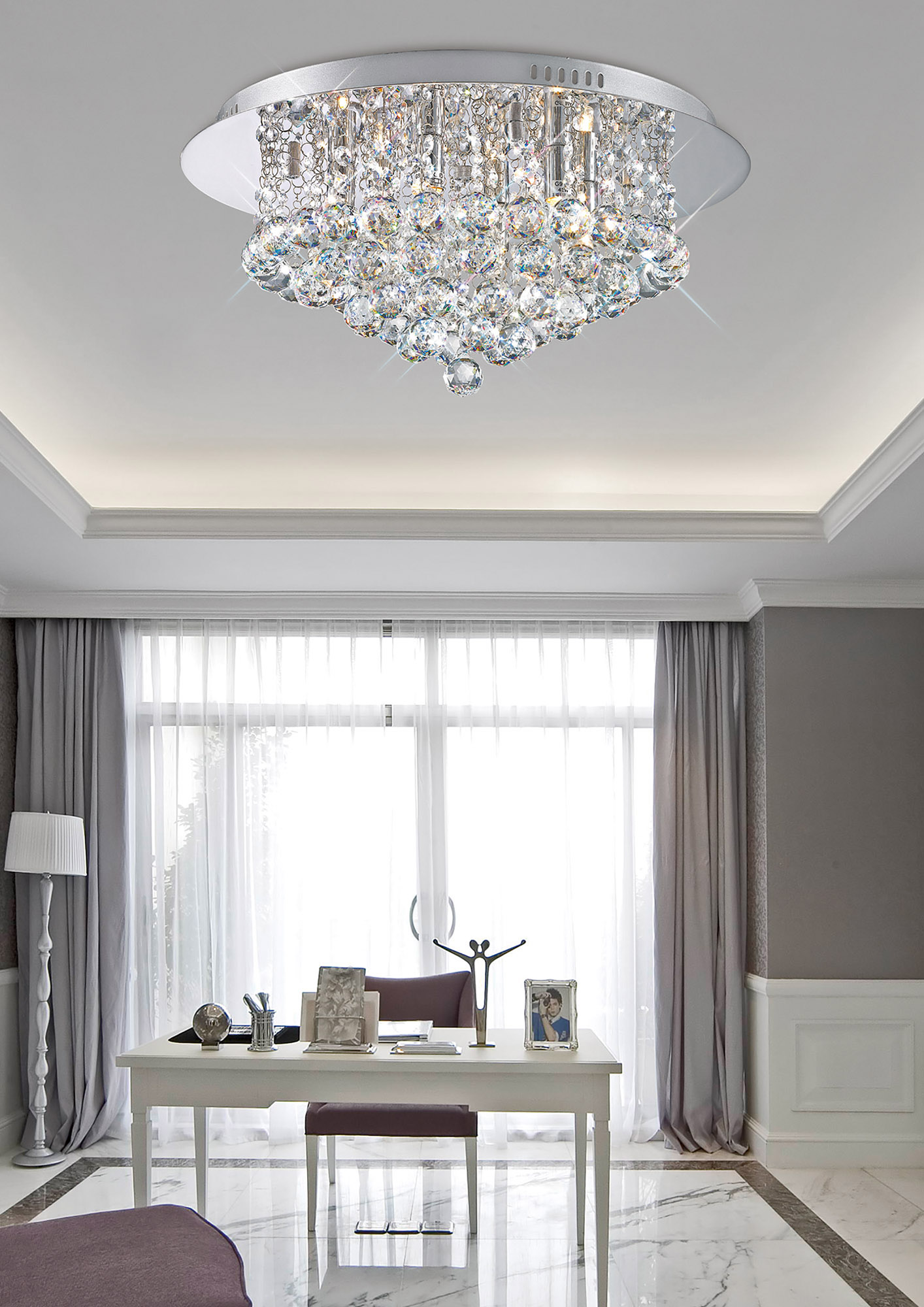 Dahlia Crystal Ceiling Lights Deco Flush Crystal Fittings Dahlia Crystal Ceiling Lights Deco Flush Crystal Fittings